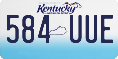 KY license plate 584UUE