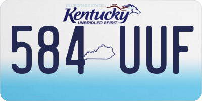 KY license plate 584UUF