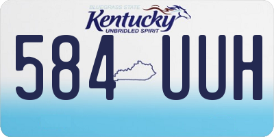 KY license plate 584UUH