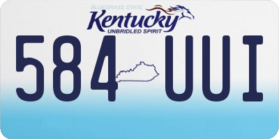 KY license plate 584UUI