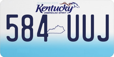 KY license plate 584UUJ