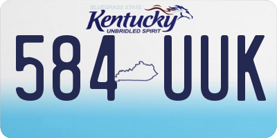 KY license plate 584UUK