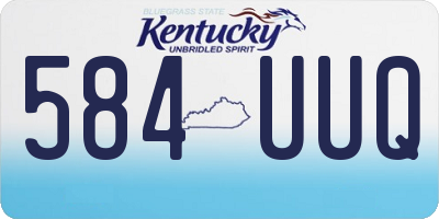 KY license plate 584UUQ