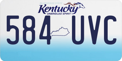 KY license plate 584UVC
