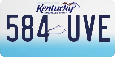 KY license plate 584UVE