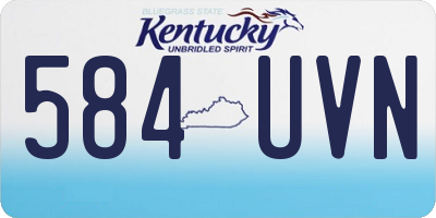 KY license plate 584UVN