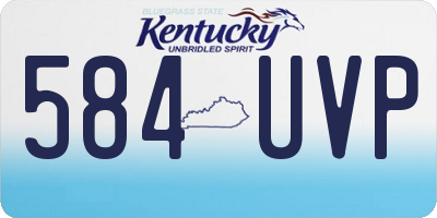 KY license plate 584UVP