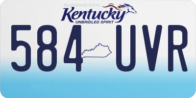 KY license plate 584UVR
