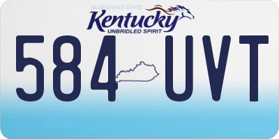 KY license plate 584UVT