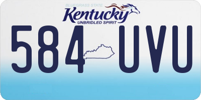 KY license plate 584UVU