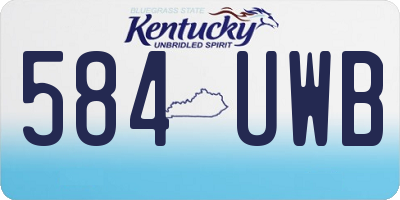 KY license plate 584UWB
