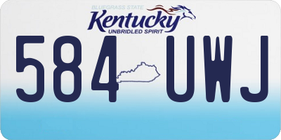 KY license plate 584UWJ