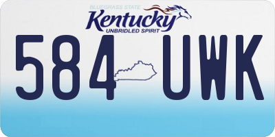 KY license plate 584UWK