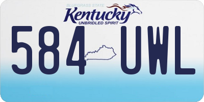 KY license plate 584UWL