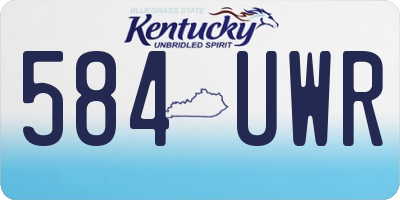 KY license plate 584UWR