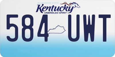 KY license plate 584UWT