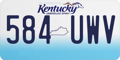 KY license plate 584UWV