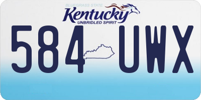 KY license plate 584UWX