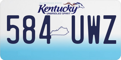 KY license plate 584UWZ