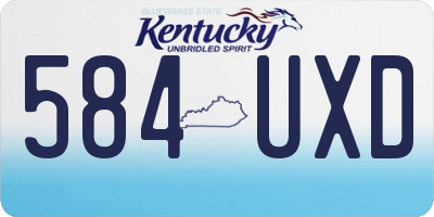 KY license plate 584UXD