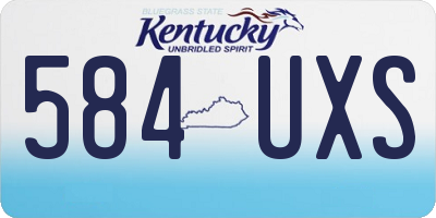 KY license plate 584UXS