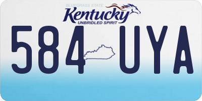 KY license plate 584UYA