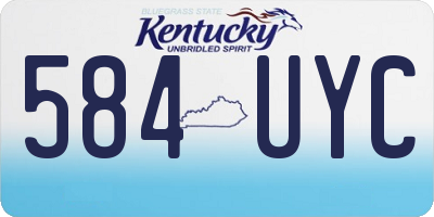 KY license plate 584UYC