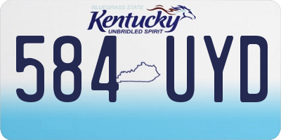 KY license plate 584UYD