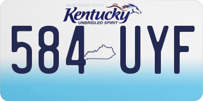 KY license plate 584UYF