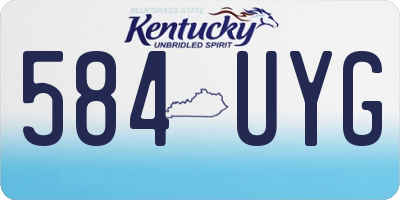 KY license plate 584UYG