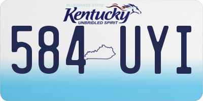 KY license plate 584UYI