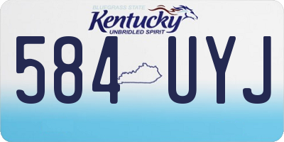 KY license plate 584UYJ