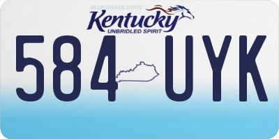 KY license plate 584UYK