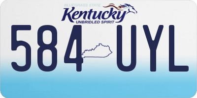 KY license plate 584UYL