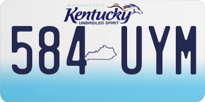 KY license plate 584UYM