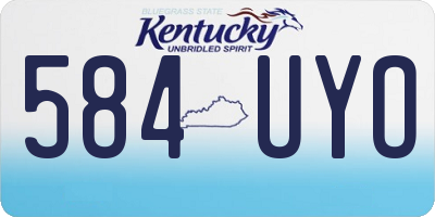 KY license plate 584UYO