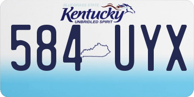 KY license plate 584UYX