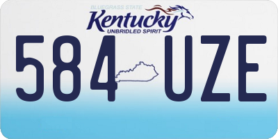 KY license plate 584UZE