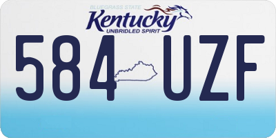 KY license plate 584UZF