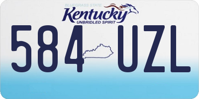 KY license plate 584UZL