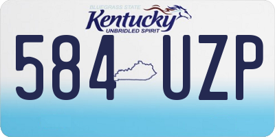KY license plate 584UZP