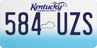KY license plate 584UZS