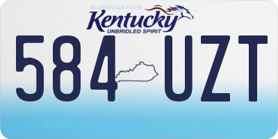 KY license plate 584UZT
