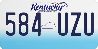 KY license plate 584UZU