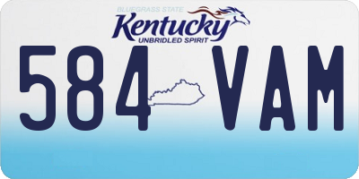 KY license plate 584VAM