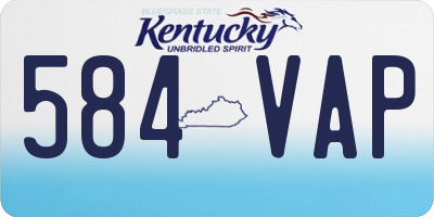 KY license plate 584VAP