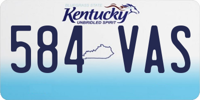 KY license plate 584VAS