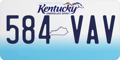 KY license plate 584VAV