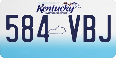 KY license plate 584VBJ