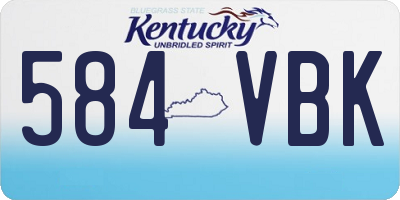 KY license plate 584VBK